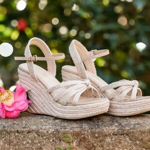 Altar’d State Skylar Espadrille Wedges NWT